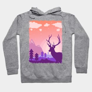 Stag near Sunset Hoodie